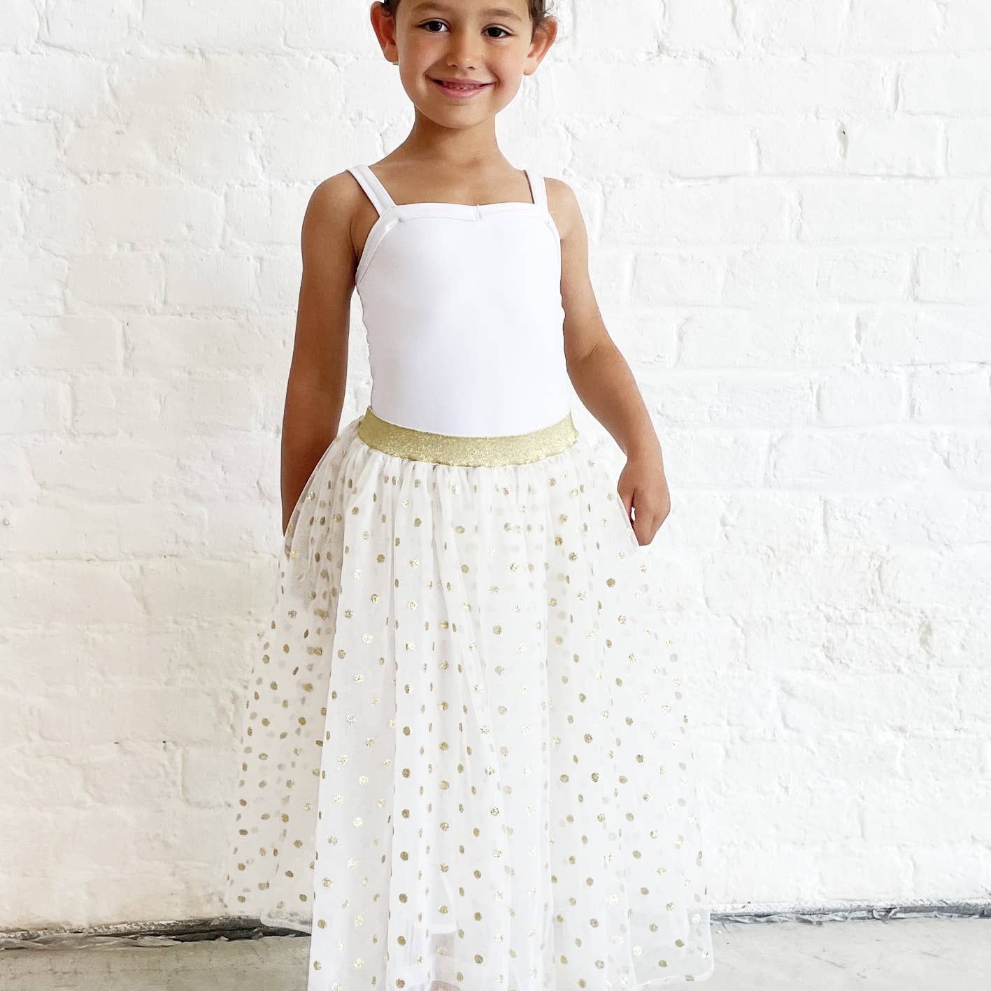 Gold Polka dot Skirt