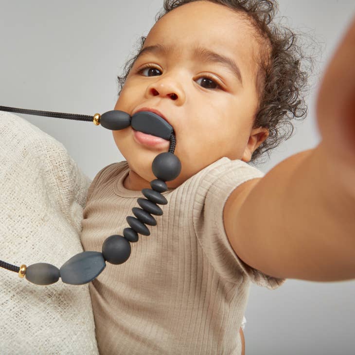 Charcoal Signature Teething Necklace
