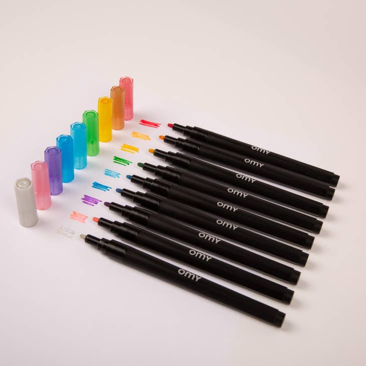 9 Glitter Markers