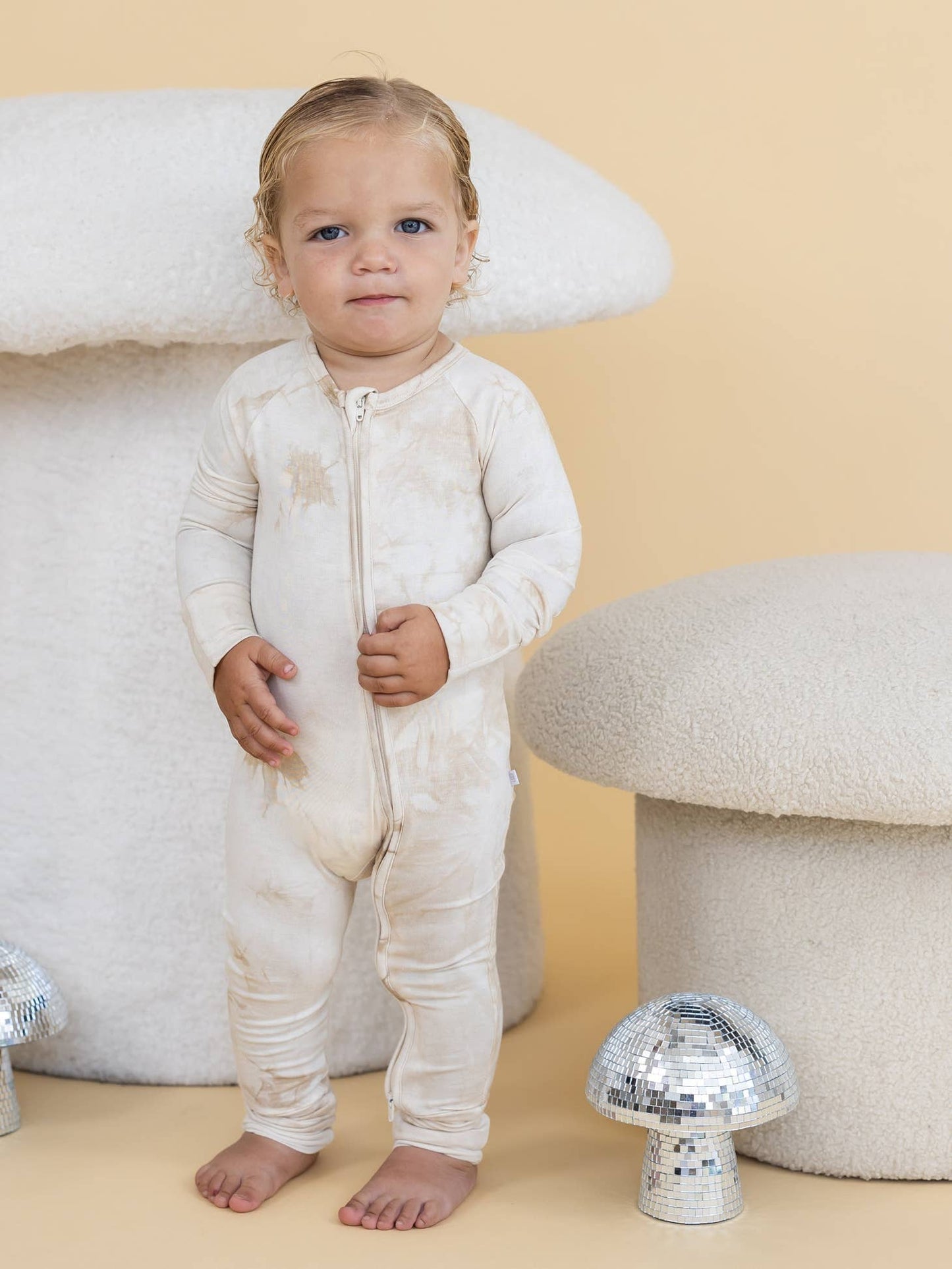 Tie Dye Zip Romper (Bamboo)