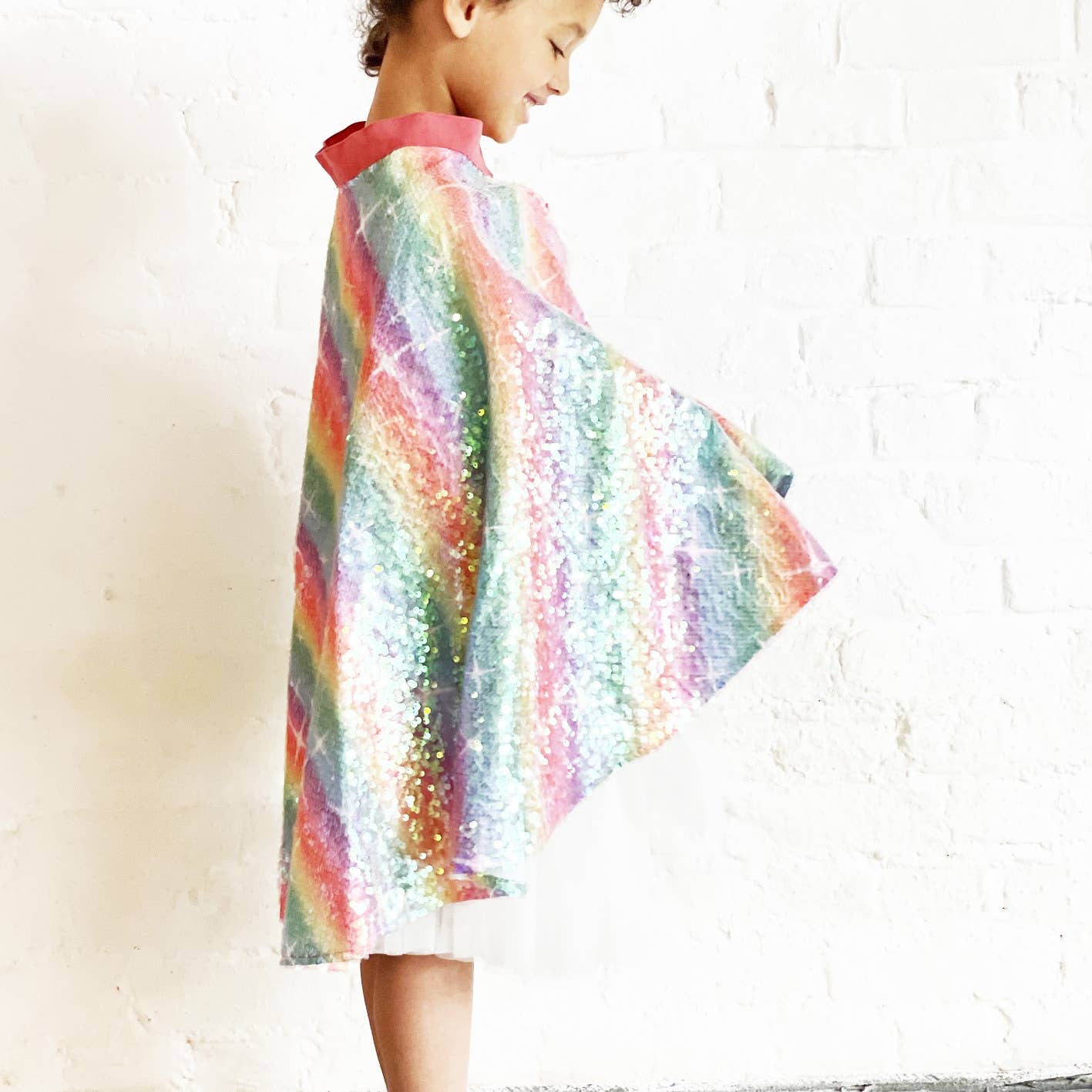 Rainbow Sequins Cape