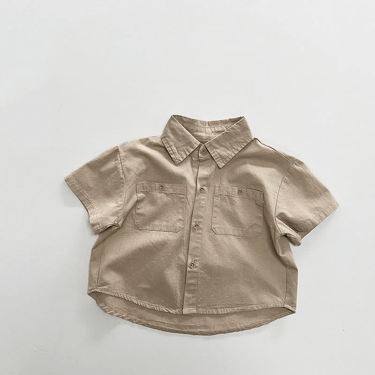 Khaki Button Up (Front Pockets)