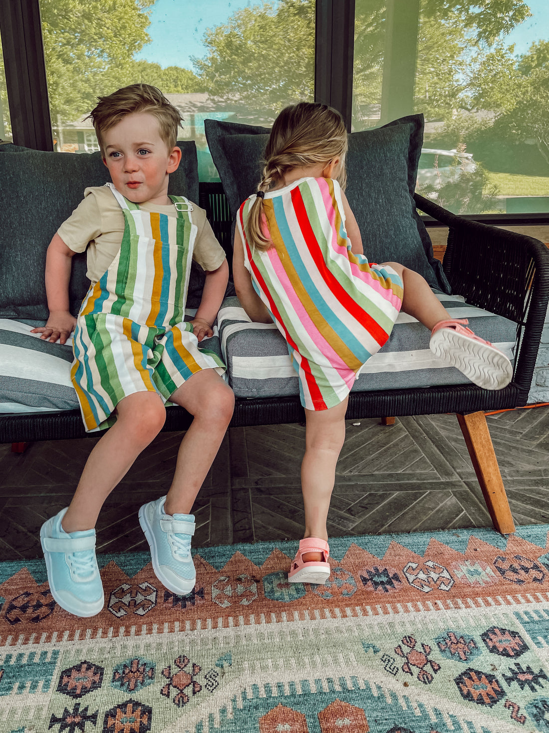 Rainbow Stripe Romper