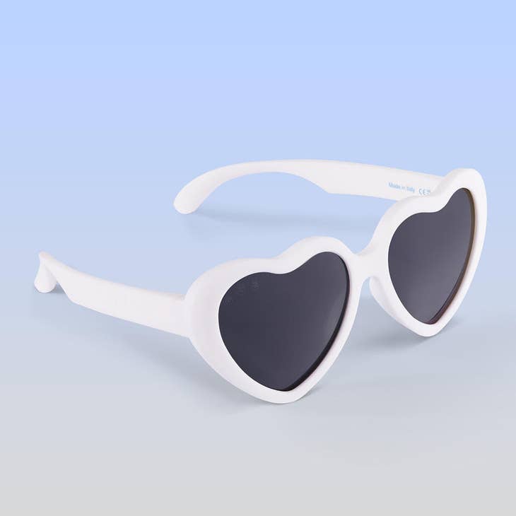 Heart Sunglasses: White 0-2 yrs