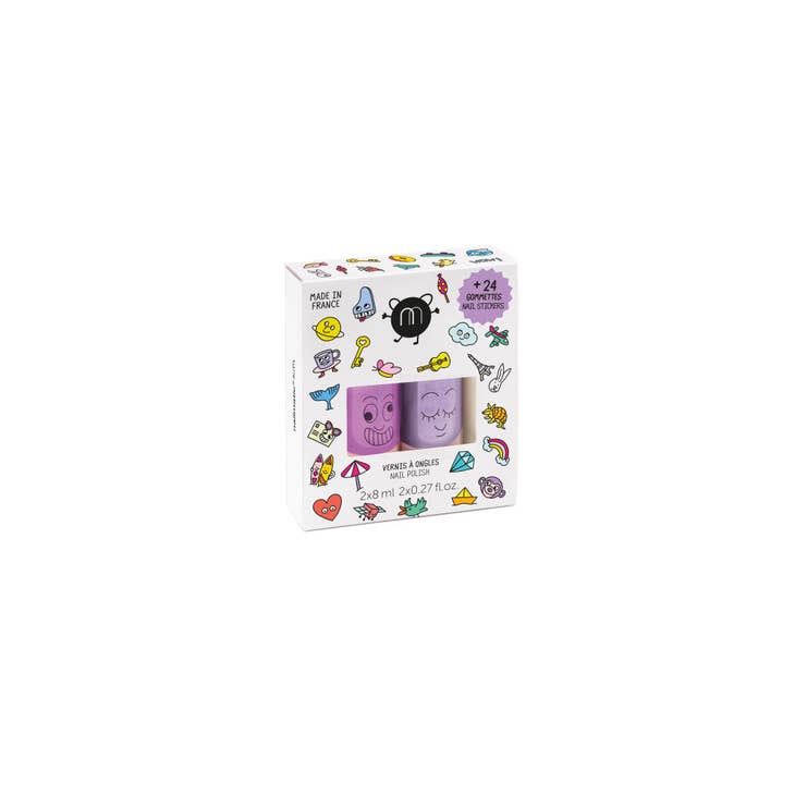 Nail polishes + Sticker Kit