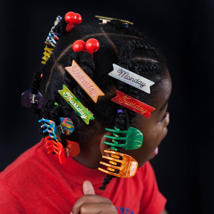 Days of the Week Hair Clips - Novelty Gift