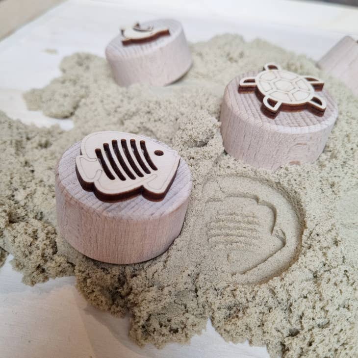 Wooden stamp set Sea Creatures