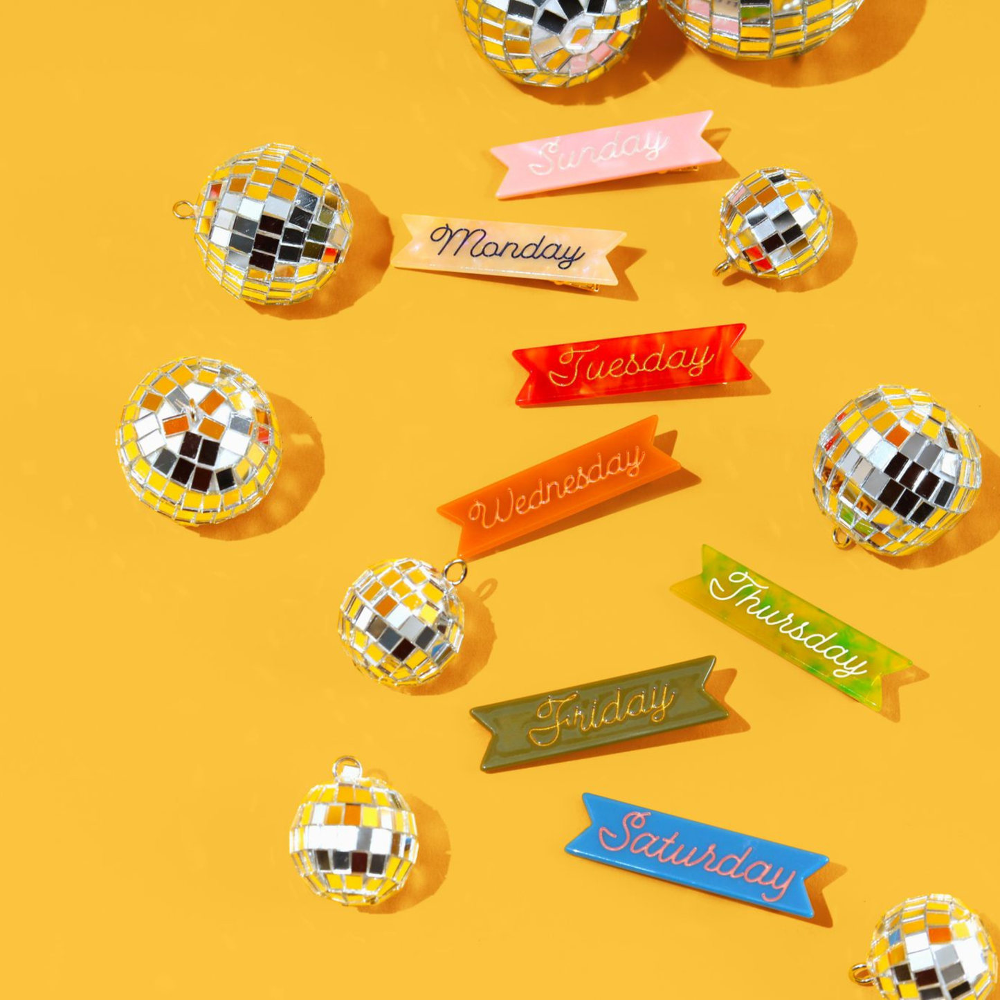 Days of the Week Hair Clips - Novelty Gift