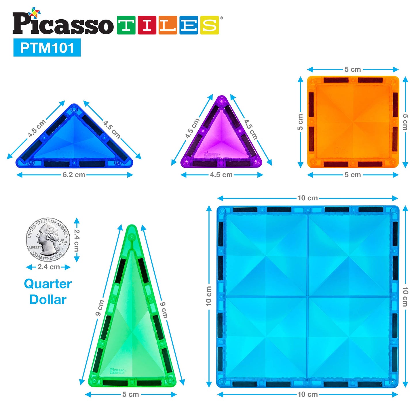 Mini Diamond Magnetic Tile Set (151 pcs)