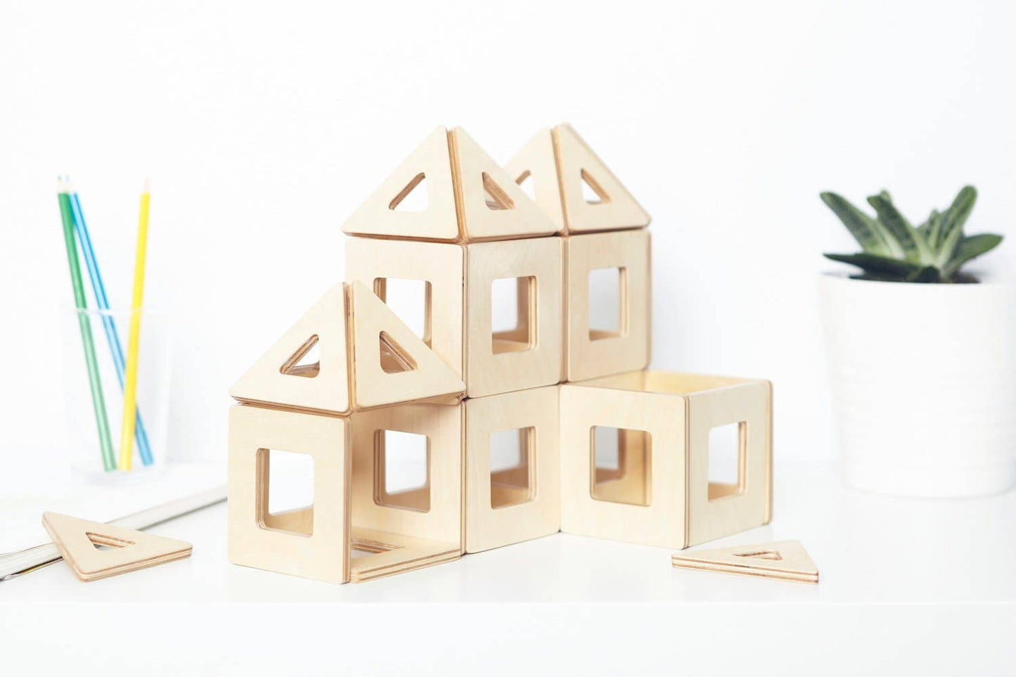 Earthtiles - Wooden Magnetic Tiles (Natural Birch)