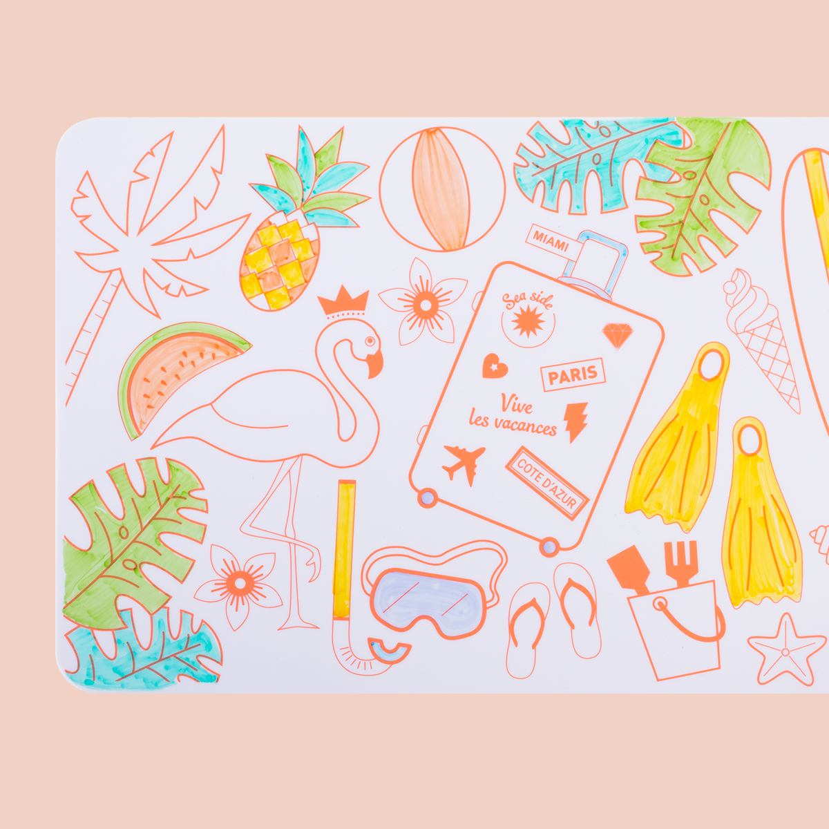 Mini Silicone Coloring Mat (reversible)