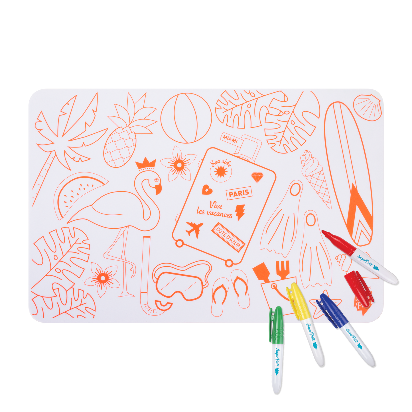 Mini Silicone Coloring Mat (reversible)