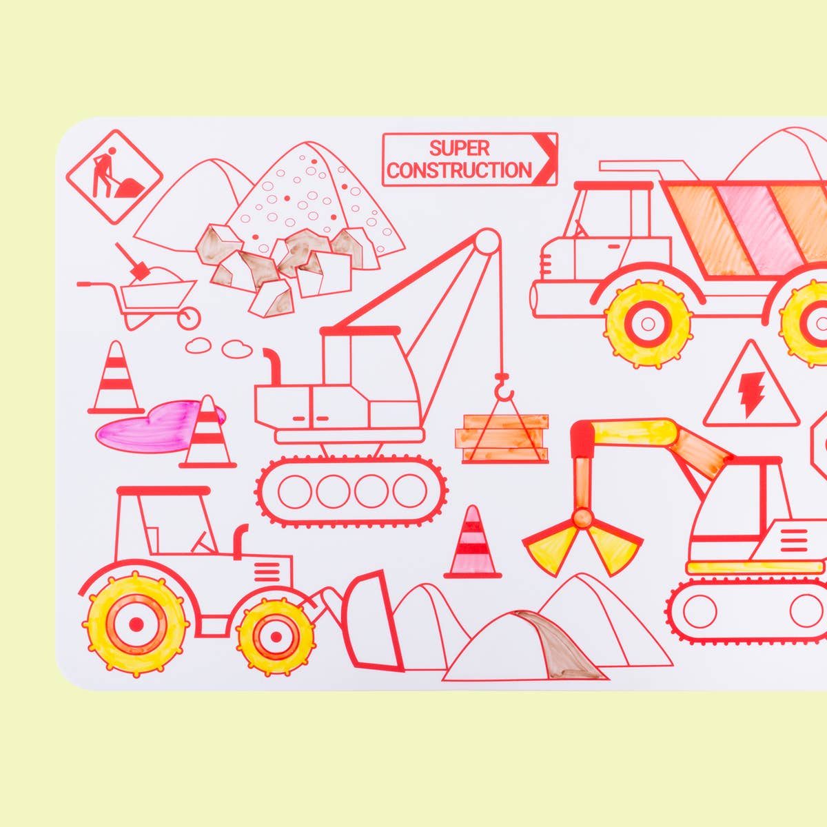 Mini Silicone Coloring Mat (reversible)