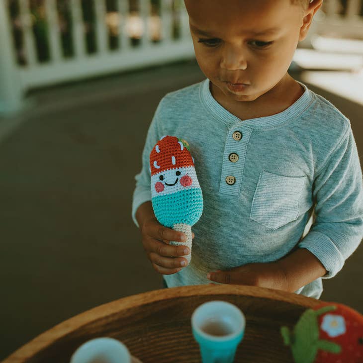 Red with White and Blue Popsicle