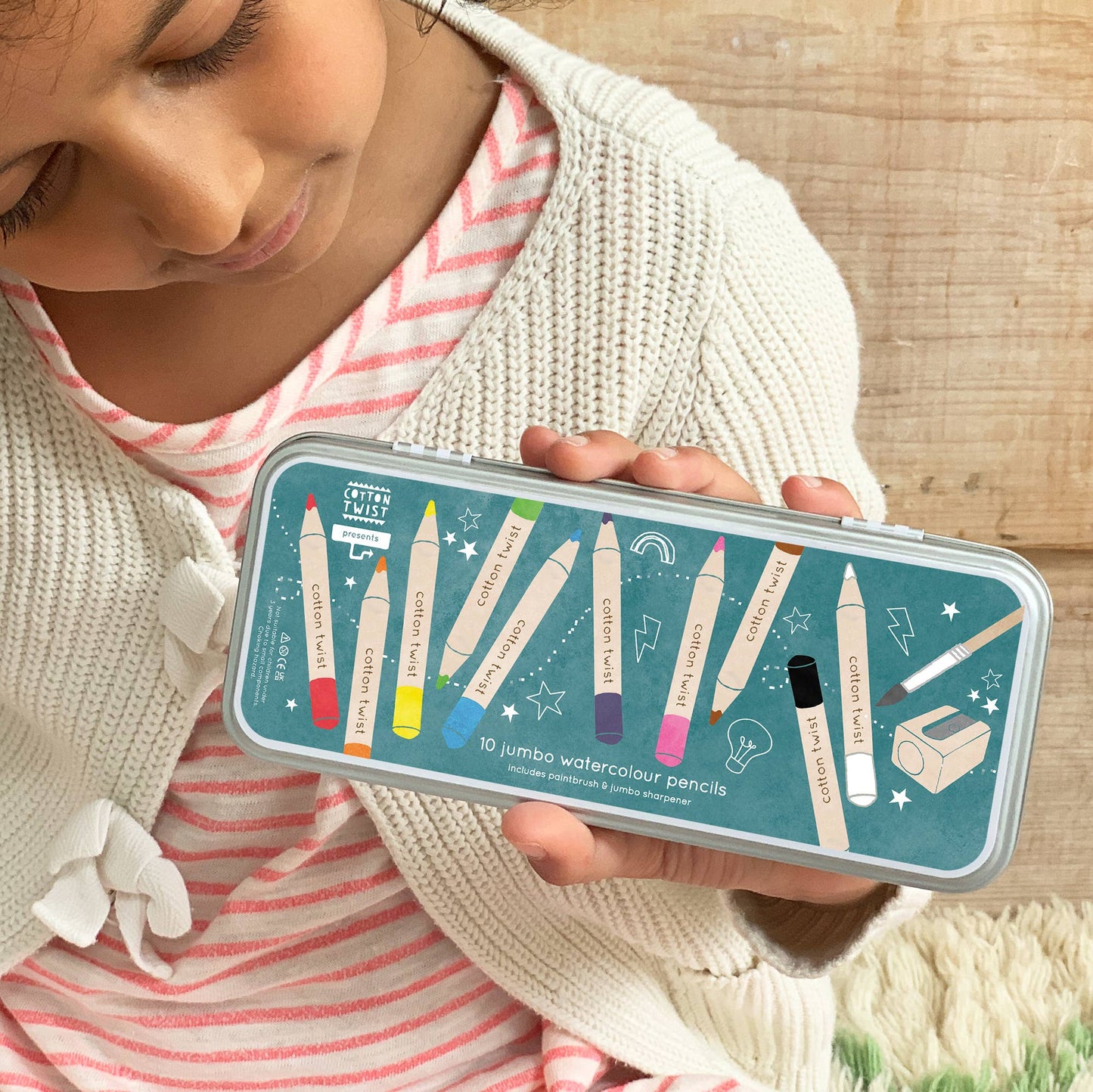 Jumbo Watercolour Pencils+Tin
