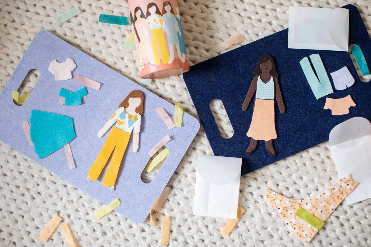 Travel Case - Folding Felt Board: Peach