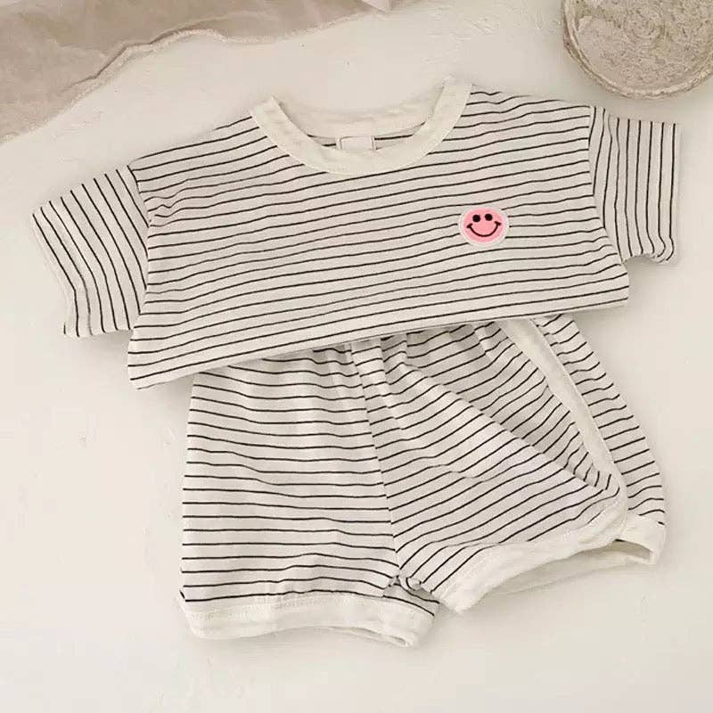 Smiley Striped Patch Set