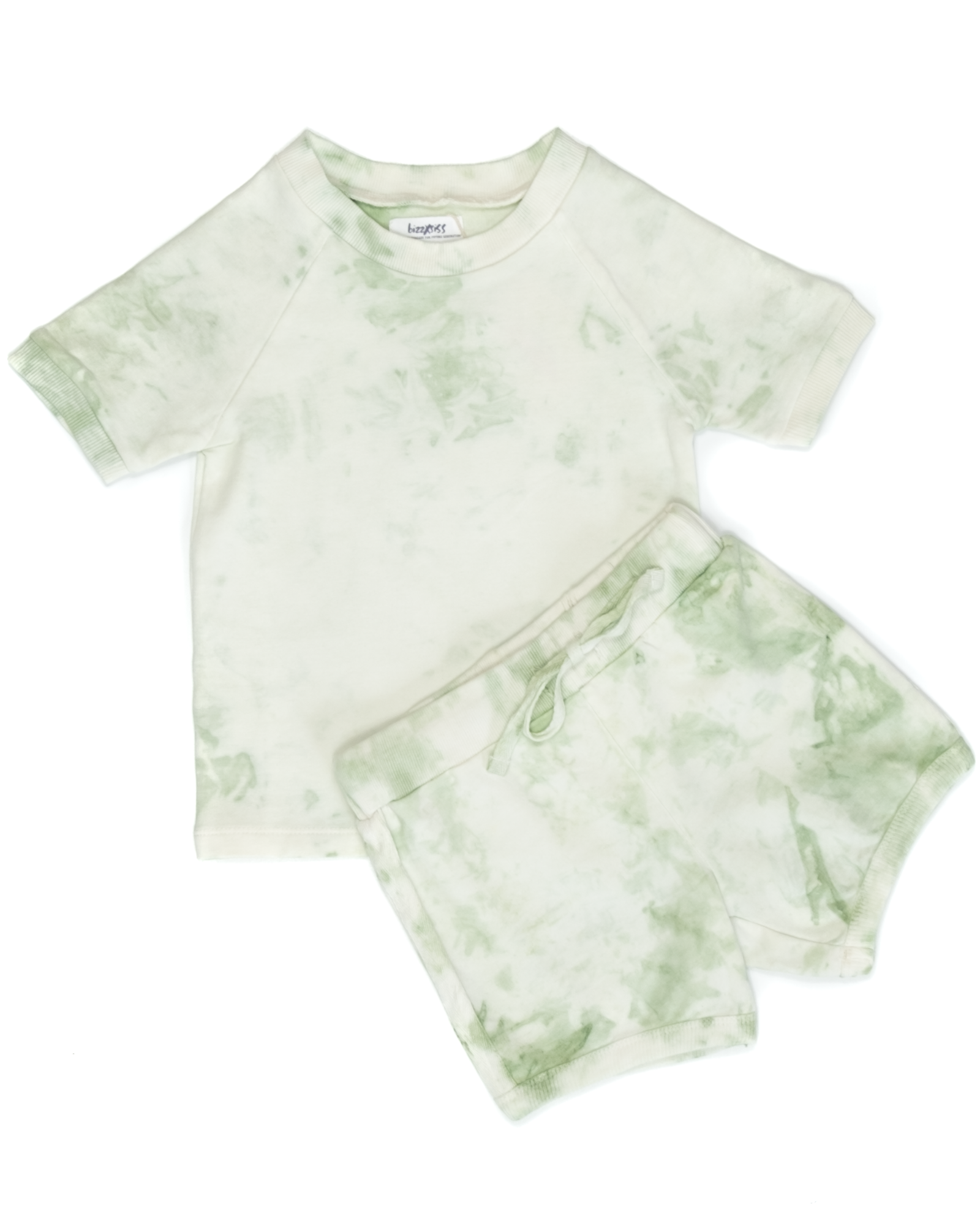 Green Tie Dye Short Set