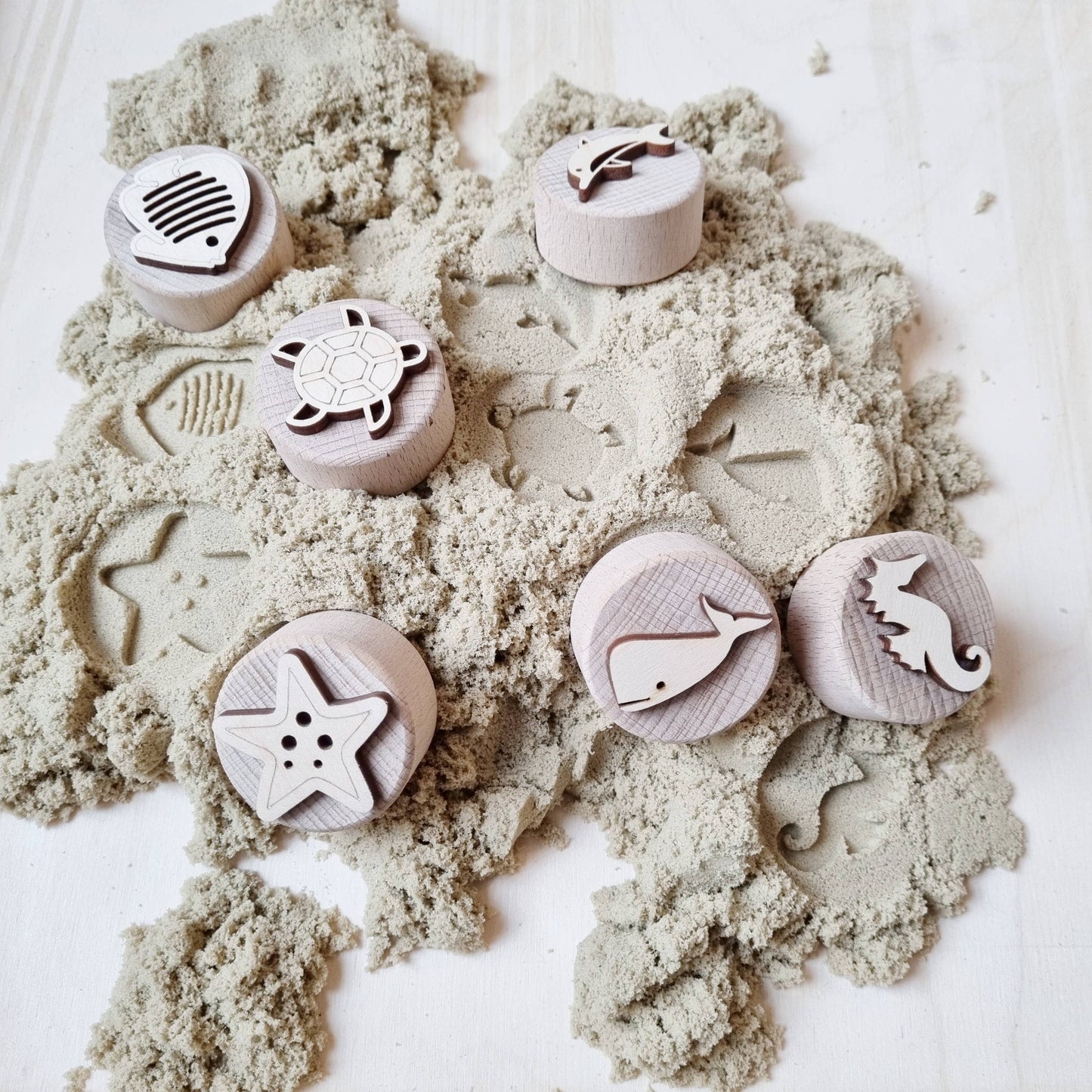 Wooden stamp set Sea Creatures