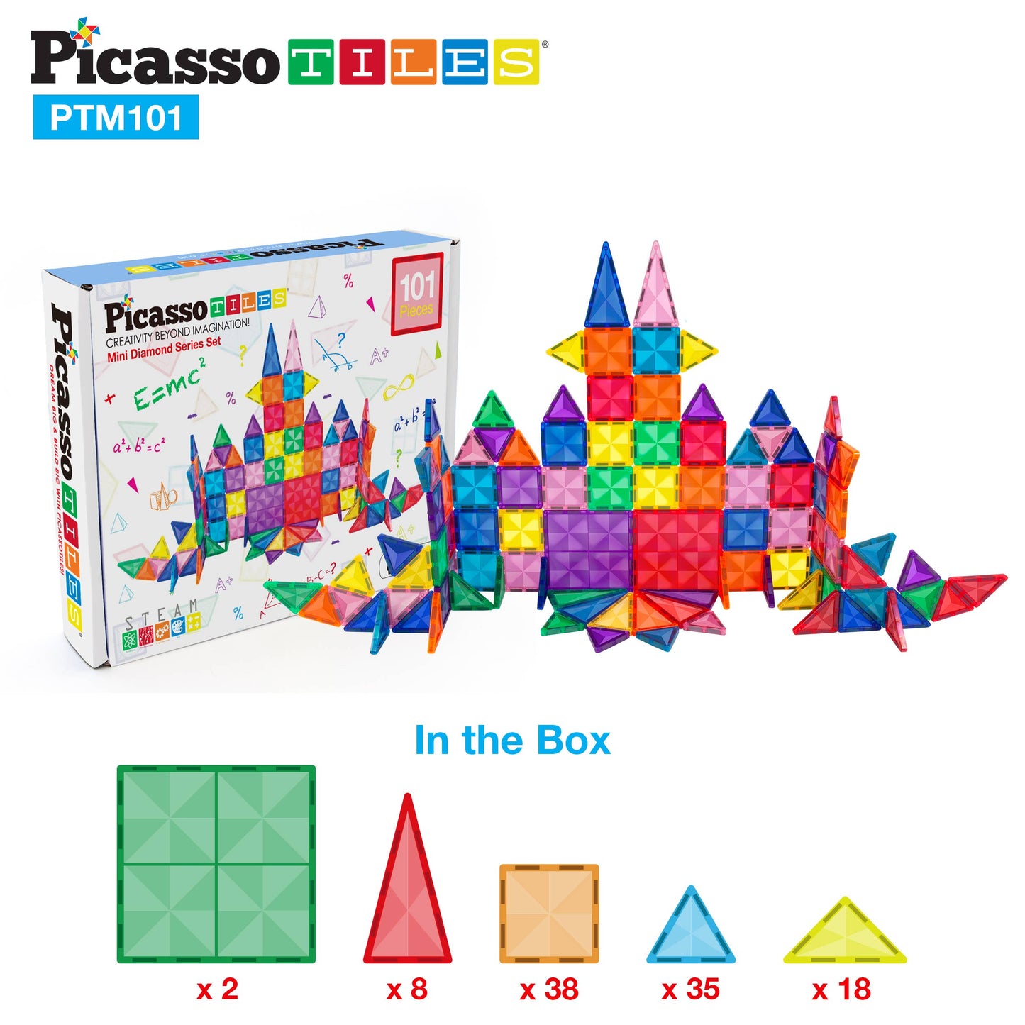 Mini Diamond Magnetic Tile Set (151 pcs)