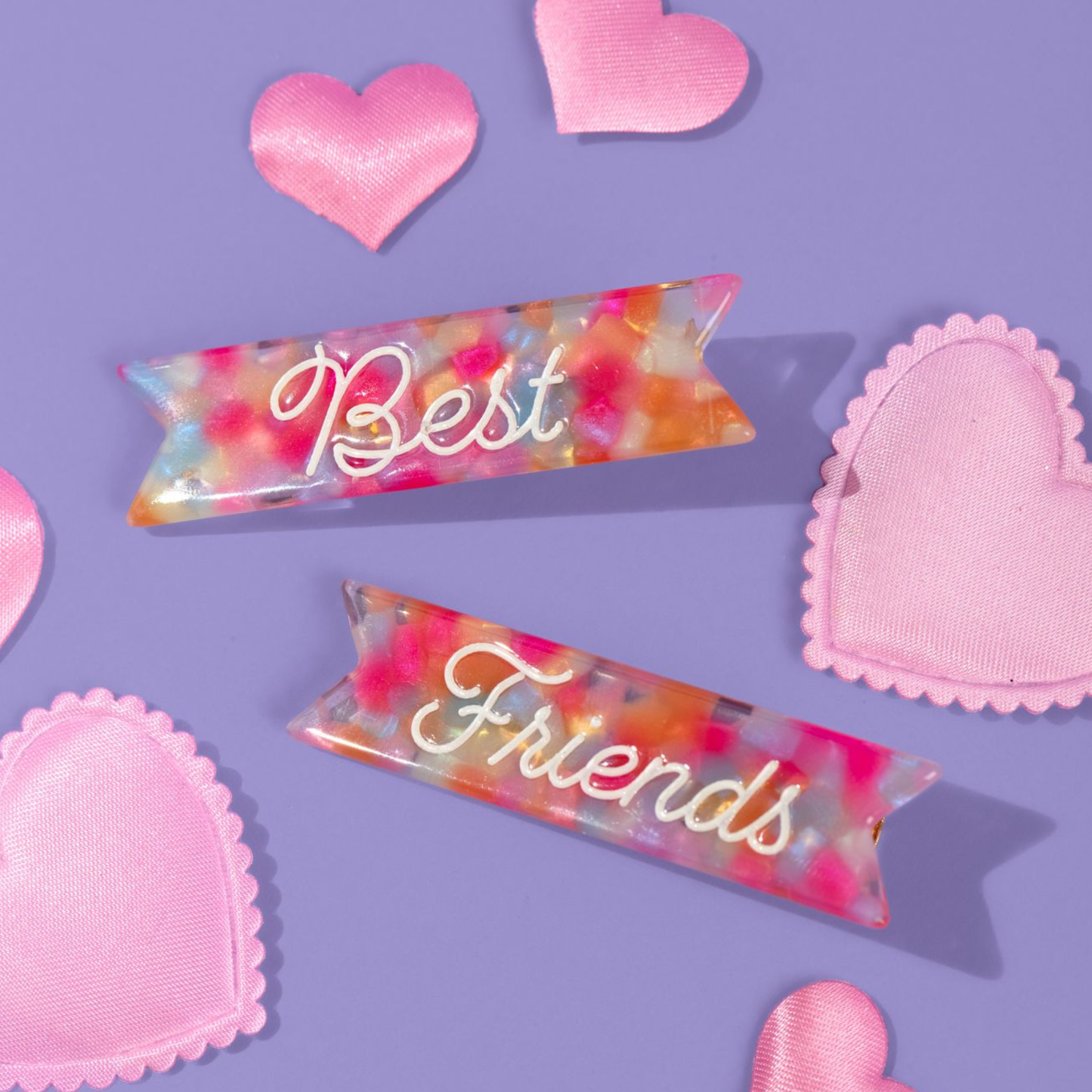BFF Best Friends Hair Clips - Novelty Gift Barrettes