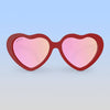 Heart Sunglasses | Cranberry: Baby (Ages 0-2) / Grey Polarized Lens