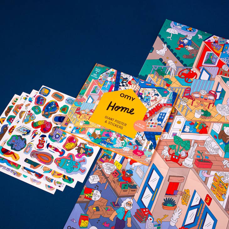 HOME GIANT STICKER POSTER