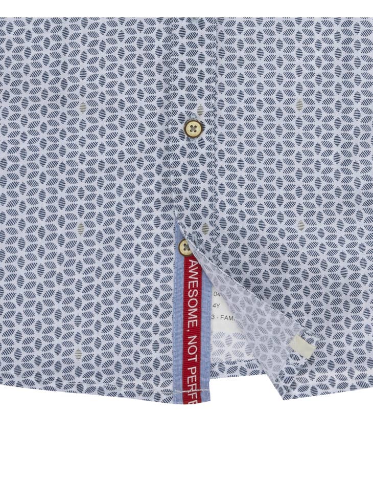 Collared Shirt with Microprint