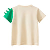 Boys’ Cartoon Alligator Print T-Shirt In European And American Style: Apricot / 120 (5-7Y)
