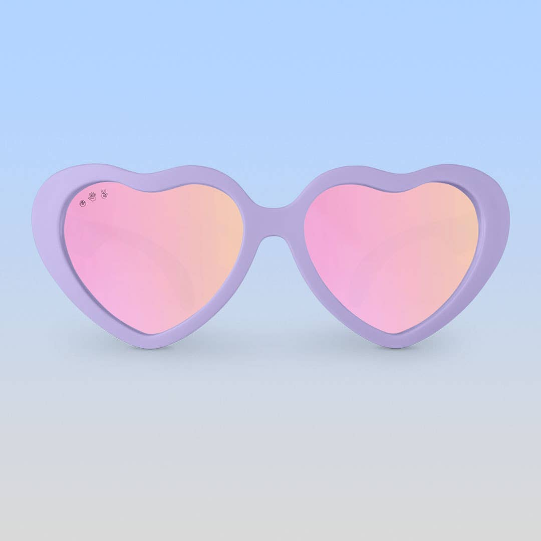 Heart Sunglasses | Lilac: Baby (Ages 0-2) / Rose Gold Polarized Lens