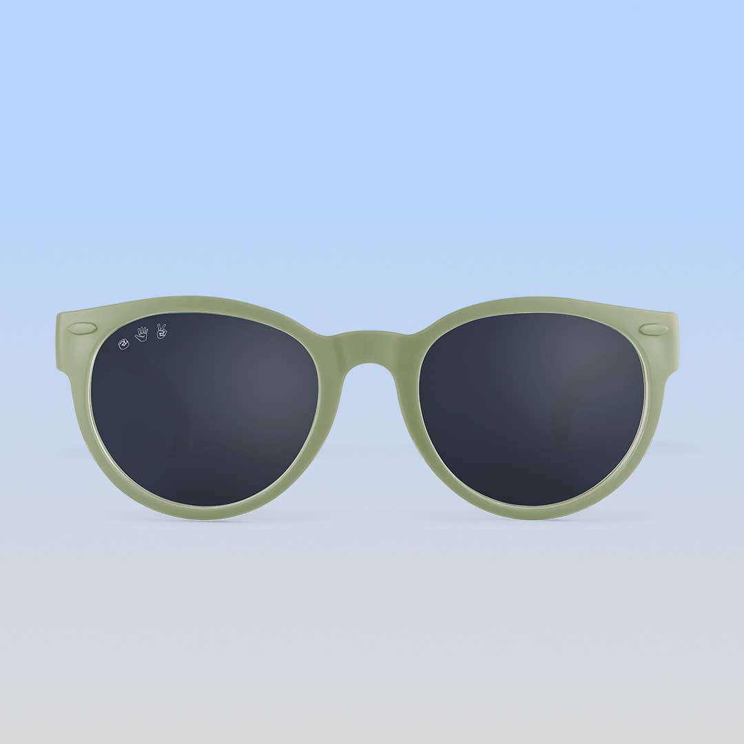 Round Sunglasses | Sage Green: Baby (Ages 0-2) / Grey Polarized Lens