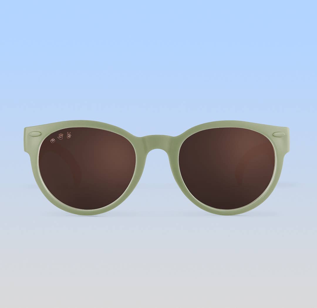 Round Sunglasses | Sage Green: Junior (Ages 5+) / Brown Polarized Lens