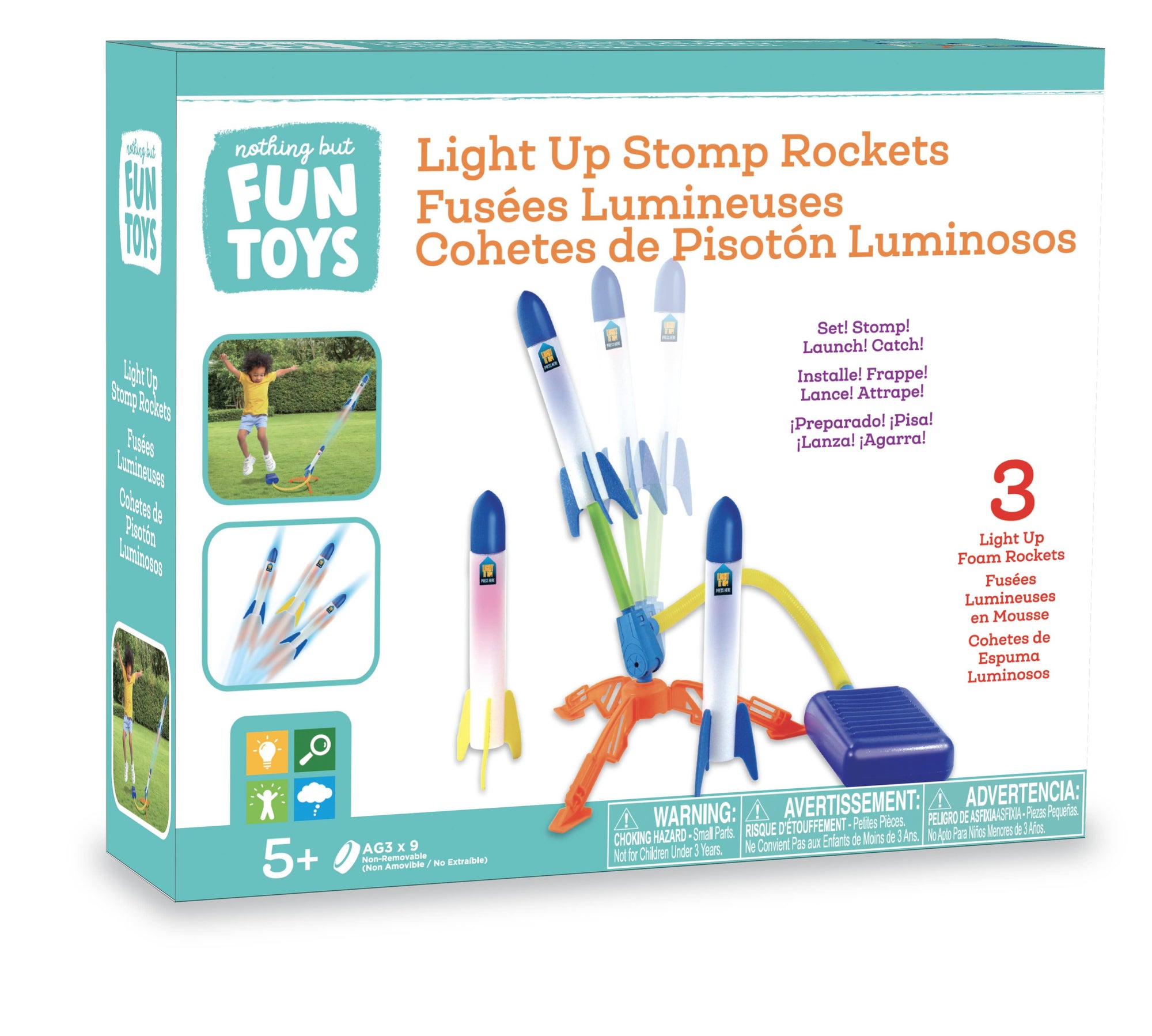 Light Up Air-Powered Stomp Rockets