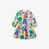 Design Autumn Girls Vivid Colorful Dogs Pattern Dress: Colorful / 100 (2-3Y)