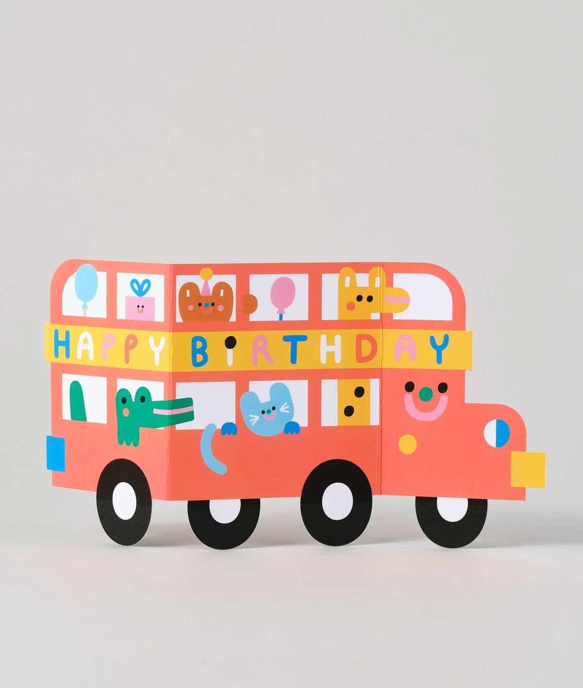 'Birthday Bus'  Fold Out Kid's Birthday Card