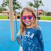 Heart Sunglasses | Cranberry: Junior (Ages 5+) / Grey Polarized Lens