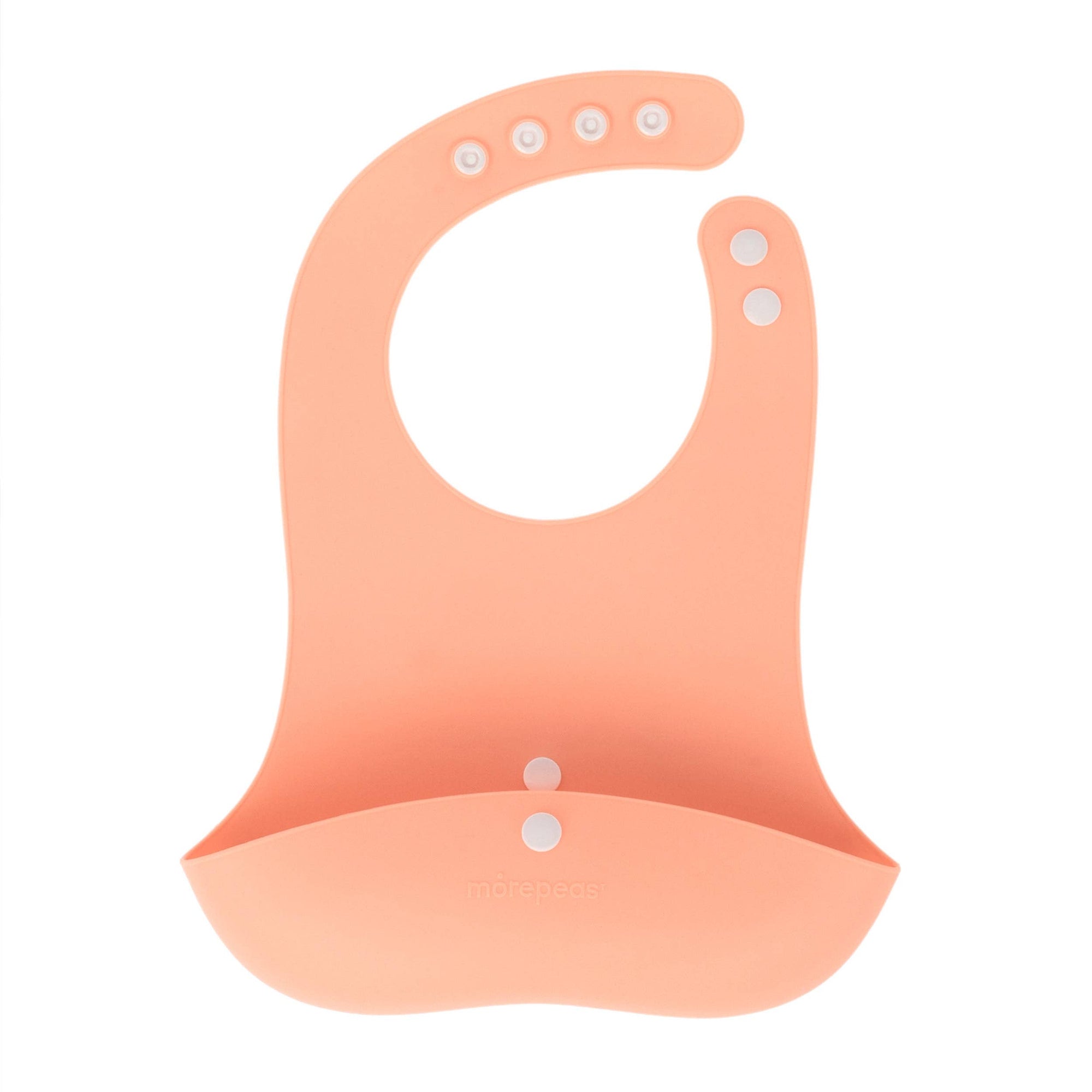 Roll & Snap Bib: Peach