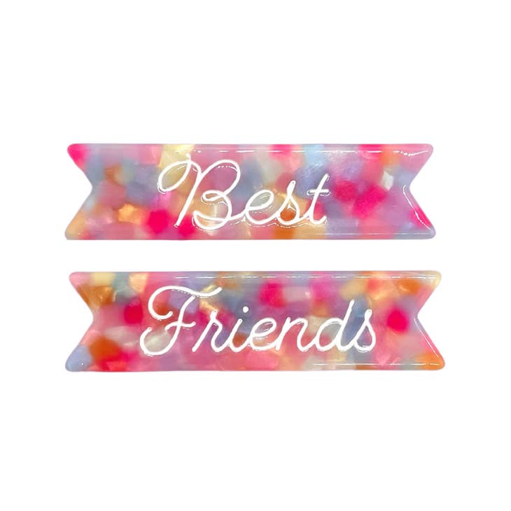 BFF Best Friends Hair Clips - Novelty Gift Barrettes