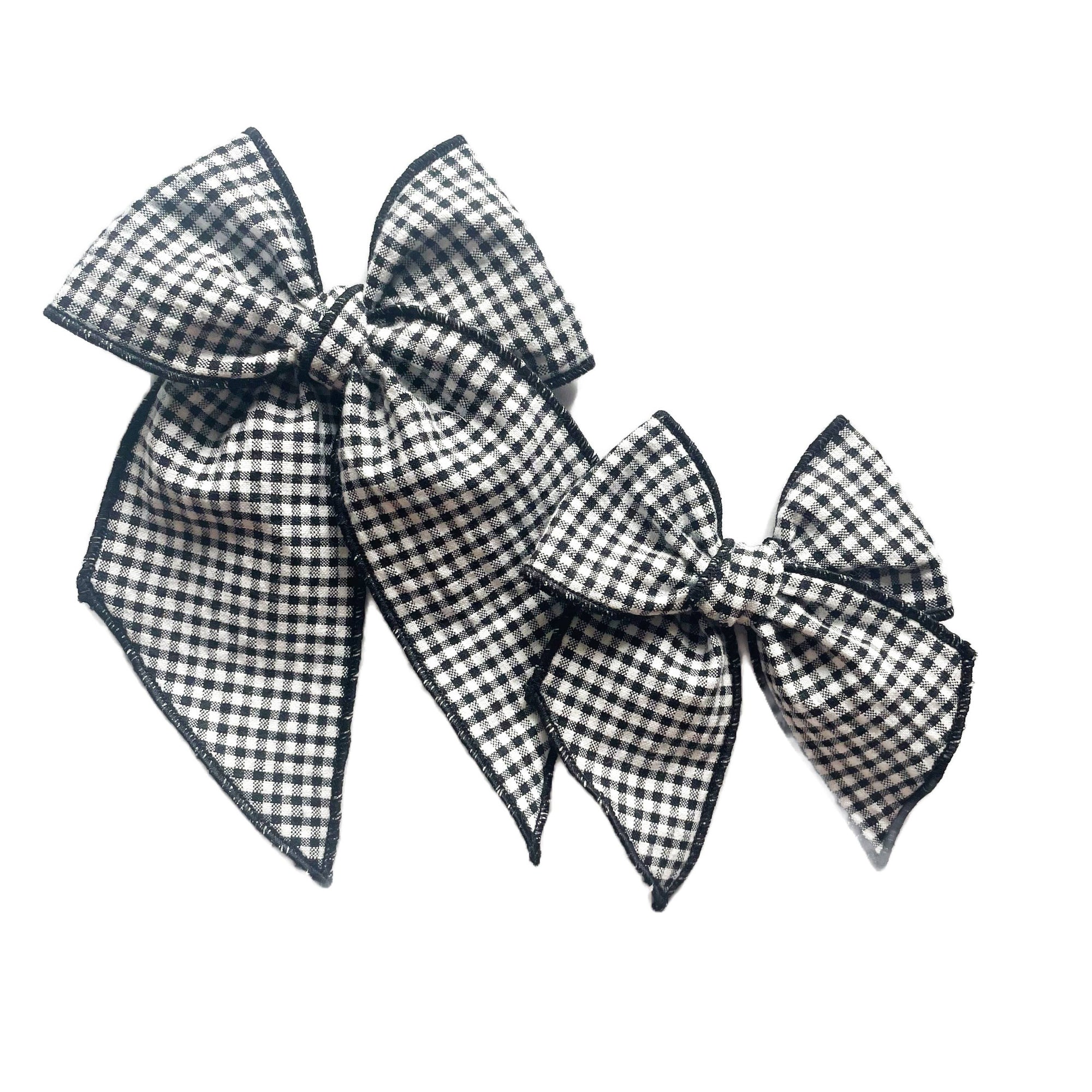 Vintage Black Gingham Elle Bow