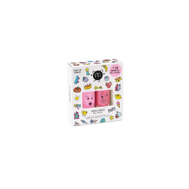 Nail polishes + Sticker Kit