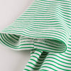 Baby Striped Pattern Casual Round Neck T Shirt Outfits: Blue / 130 (7-8Y)