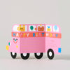 'Birthday Bus'  Fold Out Kid's Birthday Card