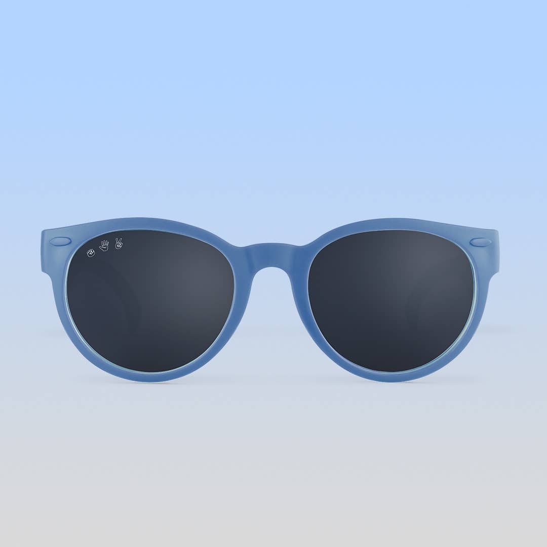 Round Sunglasses | Cloudy Blue: Toddler (Ages 2-4) / Grey Polarized Lens