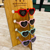 Heart Sunglasses | Cranberry: Toddler (Ages 2-4) / Grey Polarized Lens