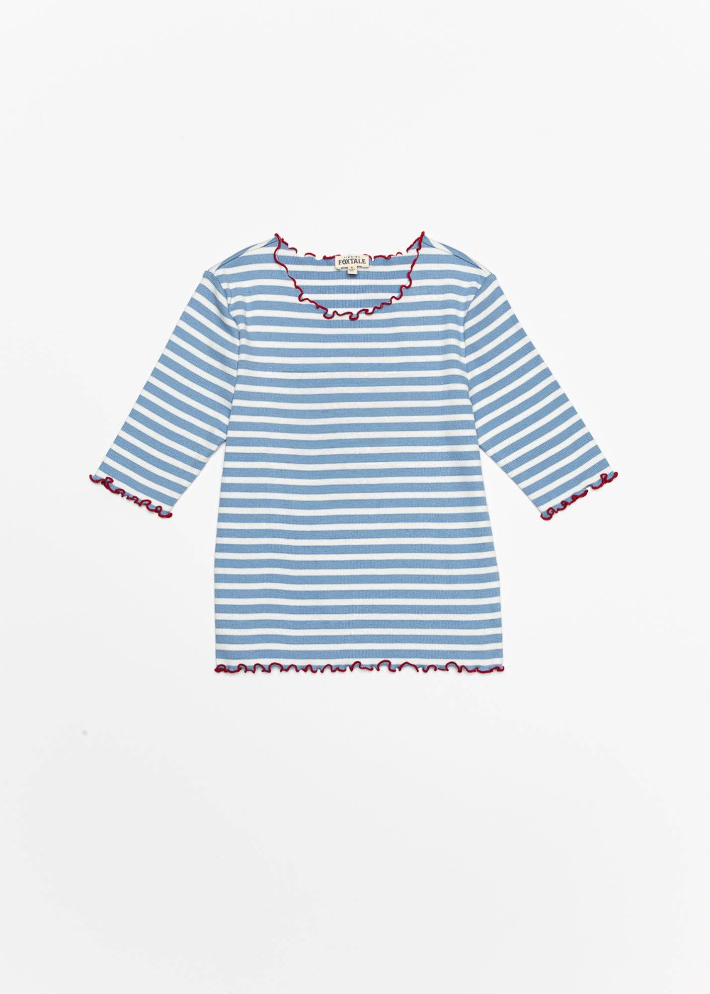 Valentine Top: Cornflower Blue Stripe / 3