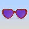 Heart Sunglasses | Cranberry: Junior (Ages 5+) / Grey Polarized Lens