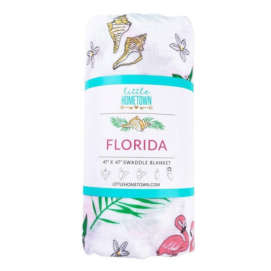 Florida Baby Muslin Swaddle Blanket (Floral)