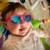 Pink Glitter Sunglasses: Grey Polarized Lens / Junior (Ages 5+)