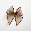 Sheer Golden Flocked Stars Elle Hair Bow