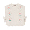 Floral Embroidery Side Tie Knit Vest